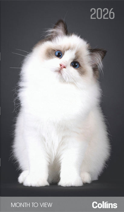 2026 Collins Slim Diary, One Month to View, Cats & Dogs, Assorted Covers, 90mm x 155mm CX11296187