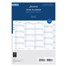 2026 Filofax A5 Classic Year Planner Refill, Vertical CX1001672