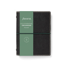 2026 Filofax Eco Essential Pocket Organiser, Ebony, 146mm x 128mm CXF022682