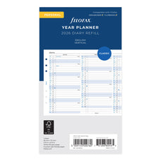 2026 Filofax Personal Refill Year Planner, Vertical, 95mm x 171mm CX1001664