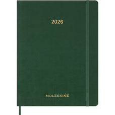 2026 Moleskine 13 Month Essential Planner, Soft Cover, Weekly, Vertical, 190mm x 250mm XXL, Myrtle Green CX1001746