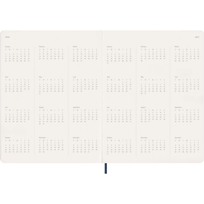 2026 Moleskine 13 Month Essential Planner, Soft Cover, Weekly, Vertical, 190mm x 250mm XXL, Sapphire Blue CX1001745