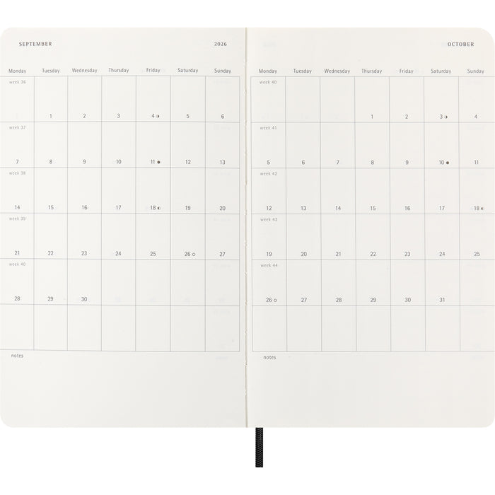 2026 Moleskine 130mm x 210mm Soft Cover Diary, Week  to View CX1001710