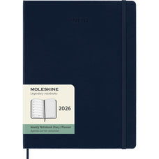 2026 Moleskine 190mm x 250mm Hard Cover Diary plus Notes, Week To View, Sapphire Blue CX1001718