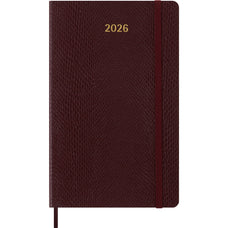 2026 Moleskine Diary 12 Month Weekly + Notes, Hard Cover, 210mm x 130mm Large, Precious & Ethical Mamba, Bordeaux CX1001748