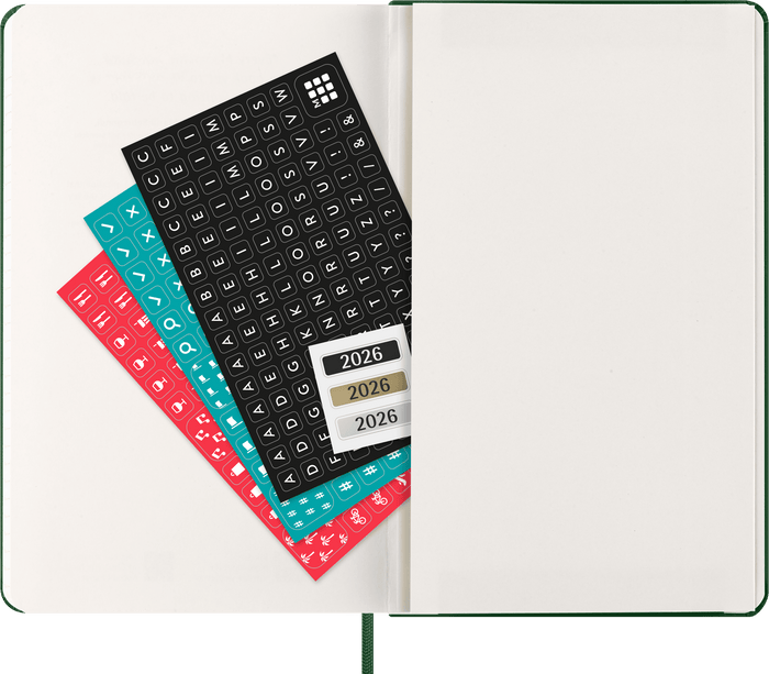 2026 Moleskine Diary 12 Month Weekly + Notes, Hard Cover, Myrtle Green, Large 130mm × 210mm CX1001735