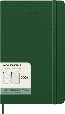 2026 Moleskine Diary 12 Month Weekly + Notes, Hard Cover, Myrtle Green, Large 130mm × 210mm CX1001735