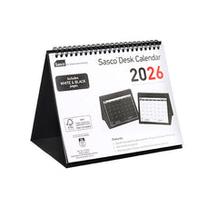 2026 Sasco 210mm x 180mm Trifold Month to View Desk Calendar AO1073026-DO