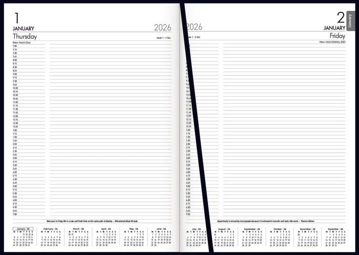 2026 Windsor A41 Diary, Day to Page, Red, 210mm x 297mm CX441002