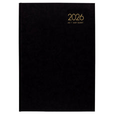 2026 Windsor A51 Diary, Day to Page, Black, 148mm x 210mm CX441009