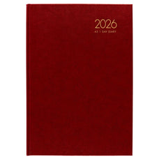 2026 Windsor A51 Diary, Day to Page, Red, 148mm x 210mm CX441011