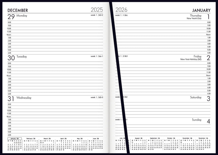 2026 Windsor A53 Diary, Week to View, Navy, 148mm x 210mm CX441013