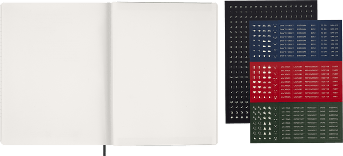 2027 Moleskine Essential 13 Month Soft Cover Vertical Weekly Planner XXL 216mm x 279mm Black CX1002743