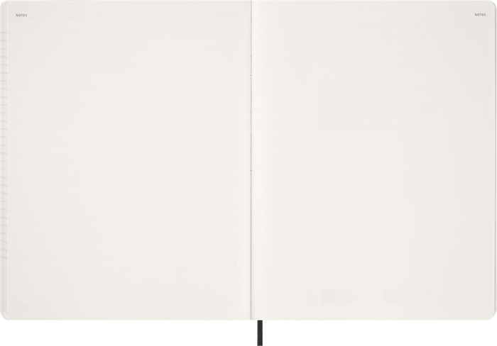 2027 Moleskine Essential 13 Month Soft Cover Vertical Weekly Planner XXL 216mm x 279mm Black CX1002743
