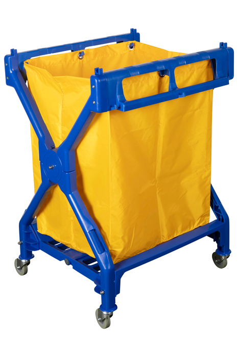 Cleanlink 71cm x 66cm x 95cm 180 Litre Scissor Trolley