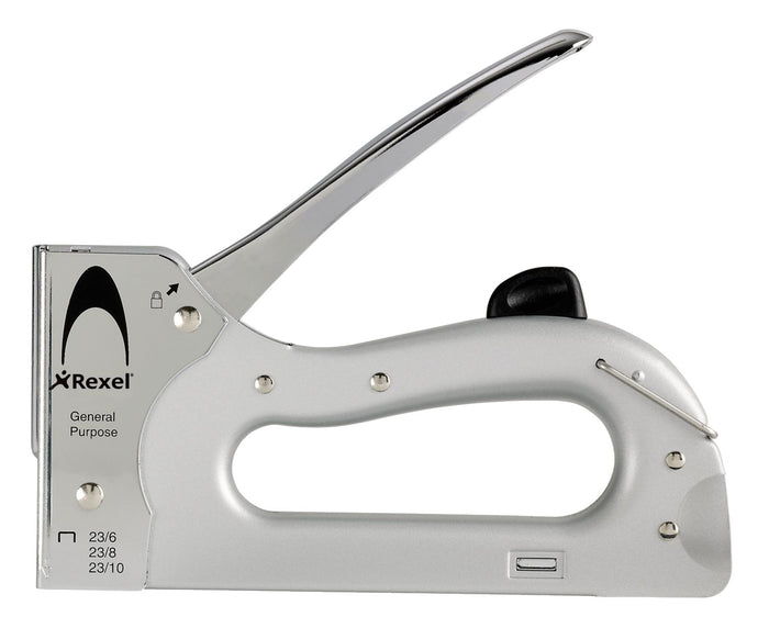 Rexel Gazelle General Purpose Tacker, Tacking Stapler, Silver
