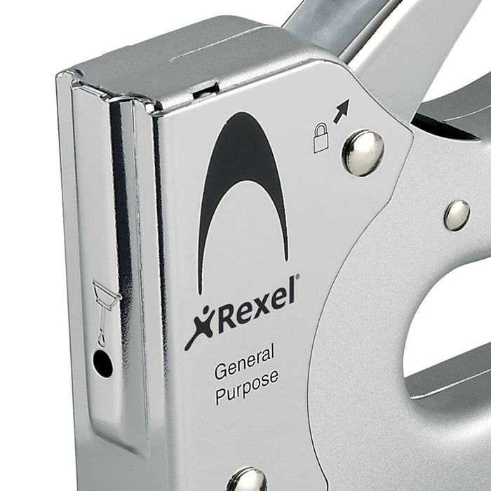 Rexel Gazelle General Purpose Tacker, Tacking Stapler, Silver
