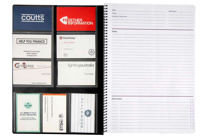 Spirax P703 A4 Polyprop Meeting Book, 140 Pages, Black x 5's pack