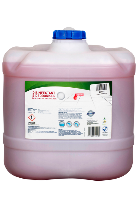 Northfork Deodoriser & Disinfectant Rainforest 15 Litres