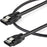 24 Inch (60cm) Round SATA Cable - Latching Connectors - 6Gbs SATA Data Cord - SATA Hard Drive Power Cable - Black (SATRD60CM) IM4881551