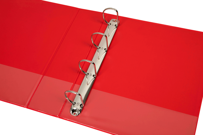 Marbig Overlay Insert Cover A4 Ring Binder 4/50 - Red