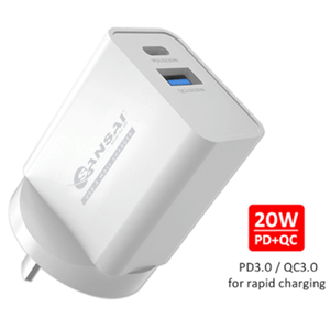 Sansai 20W USB C + A Wall Charger DVSPB0176