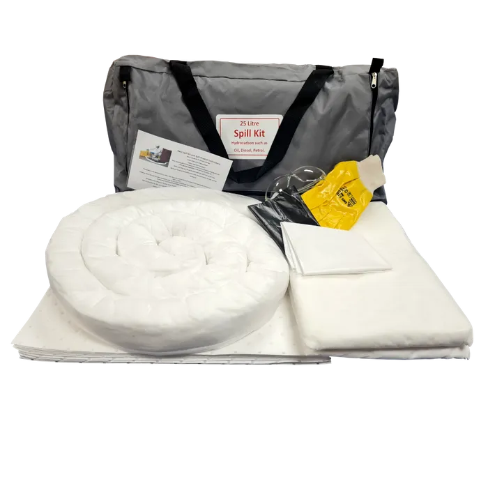 25 Litre Oil / Hydrocarbon Spill Kit in Carry Bag DTSKOIL25LTRBAG