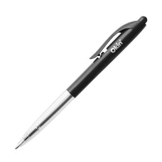 Okin Click Ballpoint Pen, Medium, Black, Pack of 50