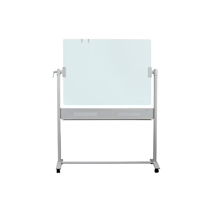 Mobile Glass Whiteboard 900 x 1200mm On Stand