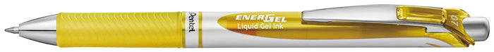 Pentel Energel Gel Roller Pen Retractable BL77 0.7mm Yellow - Pack of 12