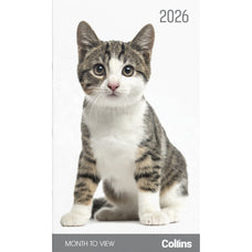 2026 Collins Slim Diary, One Month to View, Cats & Dogs, Assorted Covers, 90mm x 155mm