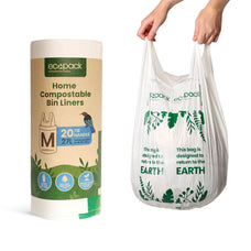 Compostable Bin Liners 27L Medium, Natural, 20 Rolls x 20's (400 bags)