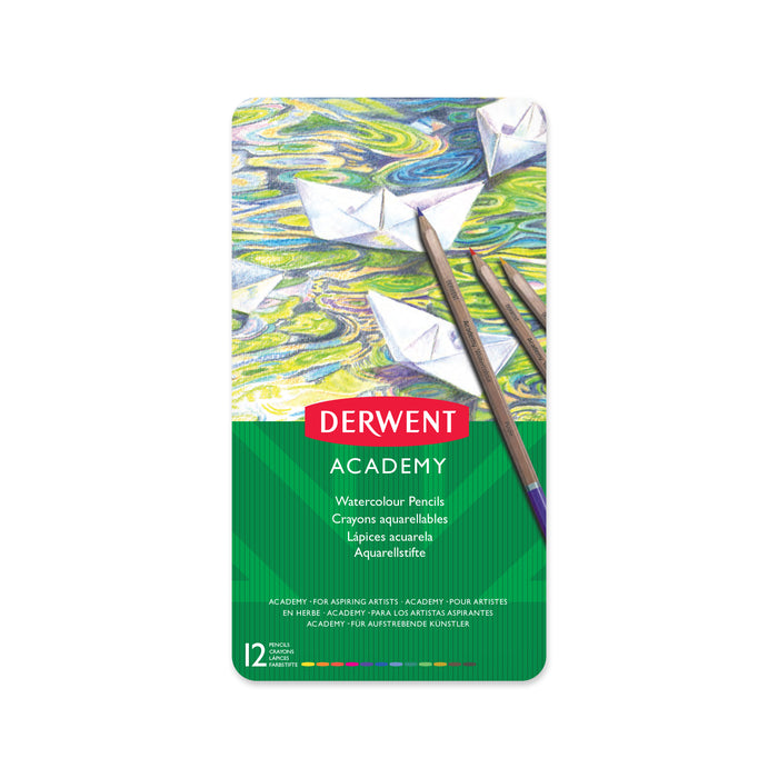 Derwent Academy Watercolour Pencil 12's in Metal Tin (2301941)