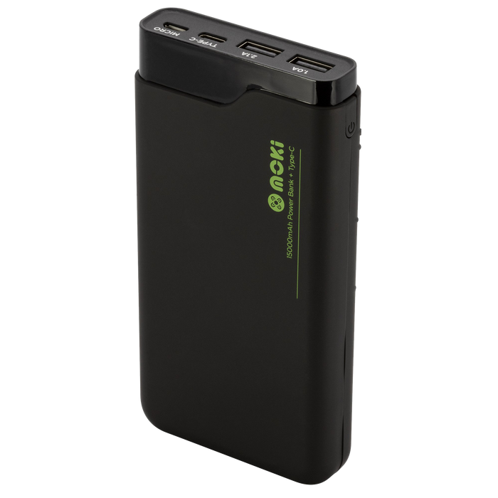 Moki Power Bank + 15000mAh (Type-C + USB)