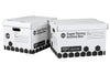 Marbig Super Strong Archive Box White & Black, 420L x 320W x 260H mm, Pack of 2