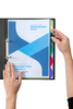 Marbig A4 Professional Clear Polypropylene Indices/Divider, 5 Coloured Tabs