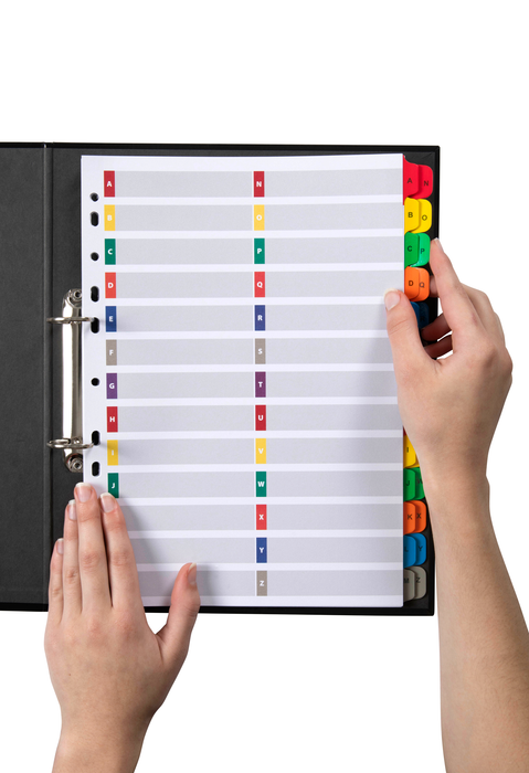 Marbig A4 Grey Polypropylene Indices/Divider, 1-5