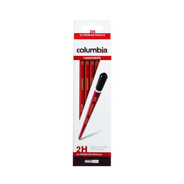 2H Pencil Columbia Copperplate - Hexagonal 20's Pack AO617002H