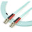 2m 10 Gb Aqua Multimode 50/125 Duplex LSZH Fiber Patch Cable LC - LC IM1861056