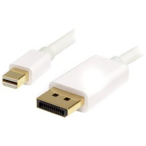 2M (6 FT) WHITE MINI DISPLAYPORT TO DISPLAYPORT CABLE - MINI DP TO DP - 1X MINI DISPLAY PORT (M) 1X DISPLAY PORT (M) - 6 FEET IM2023891