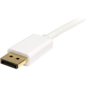2M (6 FT) WHITE MINI DISPLAYPORT TO DISPLAYPORT CABLE - MINI DP TO DP - 1X MINI DISPLAY PORT (M) 1X DISPLAY PORT (M) - 6 FEET IM2023891