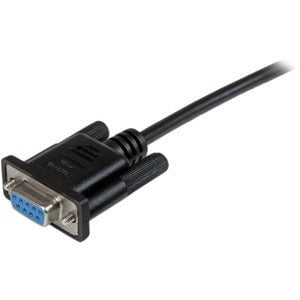 2m Black DB9 RS232 Serial Null Modem Cable FF - DB9 Female to Female - 9 pin RS232 Null Modem Cable - 2 meter Black IM2851985