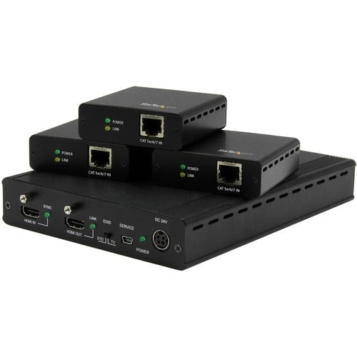 3-PORT HDBASET EXTENDER KIT WITH 3 RECEIVERS - 1X3 HDMI OVER CAT5 SPLITTER - UP TO 4K IM3516268