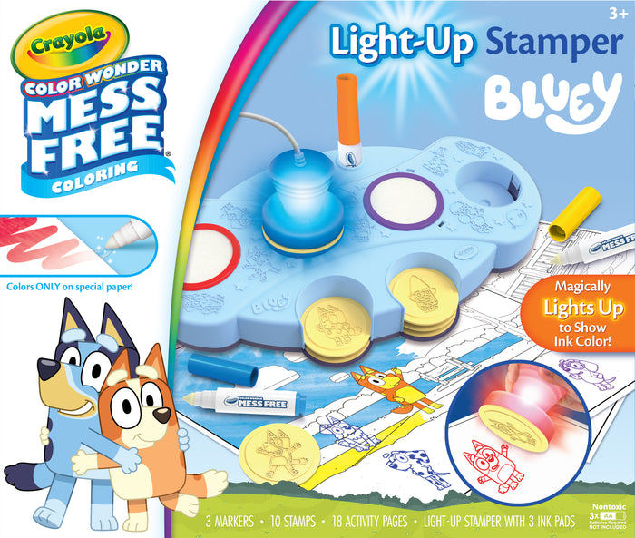 Crayola Color Wonder Magic Light Up Stamper Kit, Bluey