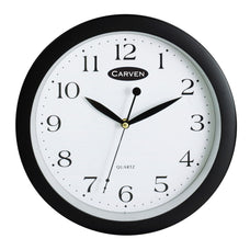 Carven Quartz Wall Clock 250mm Black