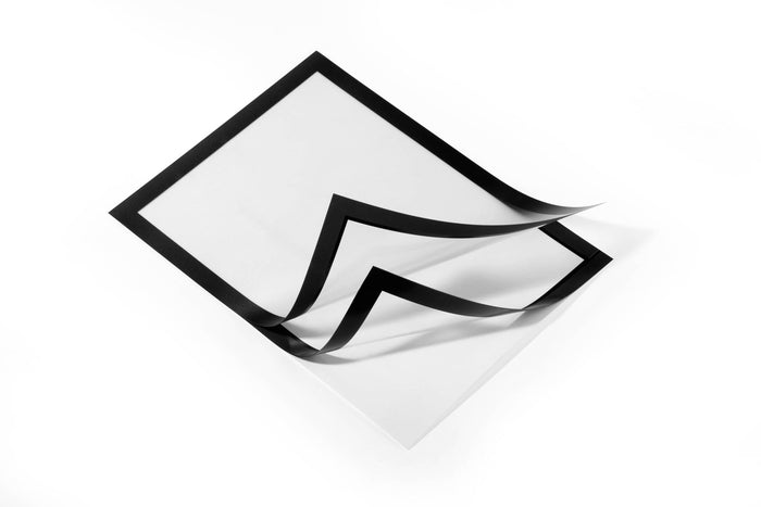 A4 Duraframe Durable Self Adhesive Poster / Sign Holder, Black - 2's Pack