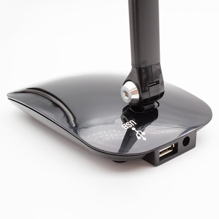 Nero Black Desk Lamp with USB Port