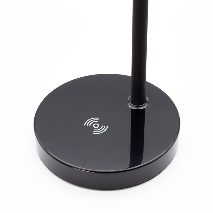 Nero Black Flexi LED Lamp with Wireless Charging