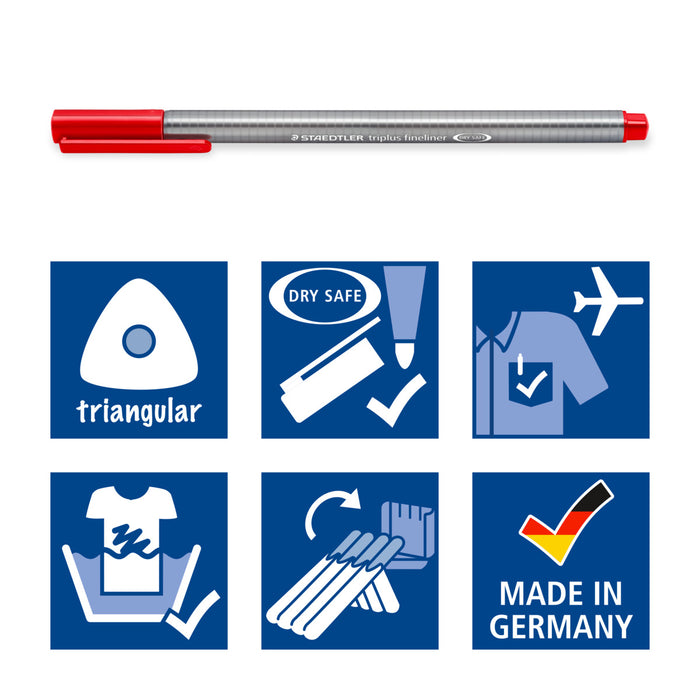 Staedtler Triplus Fineliner Assorted, Box of 36