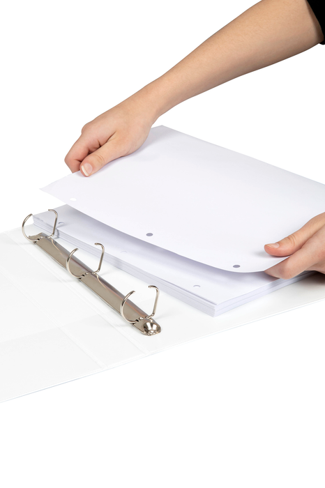 Marbig A4 3/25 Clearview Insert Cover Ringbinder, 3 D Ring - White